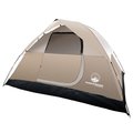 Wakeman Outdoors Wakeman Outdoors 75-CMP1017 4-Person Tent; Water Resistant Dome Tent for Camping with Removable Rain Fly & Carry Bag - Tan 75-CMP1017